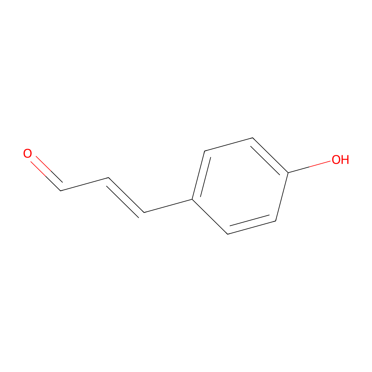 P-Hydroxycinnamaldehyde molecular structure, CAS 2538-87-6