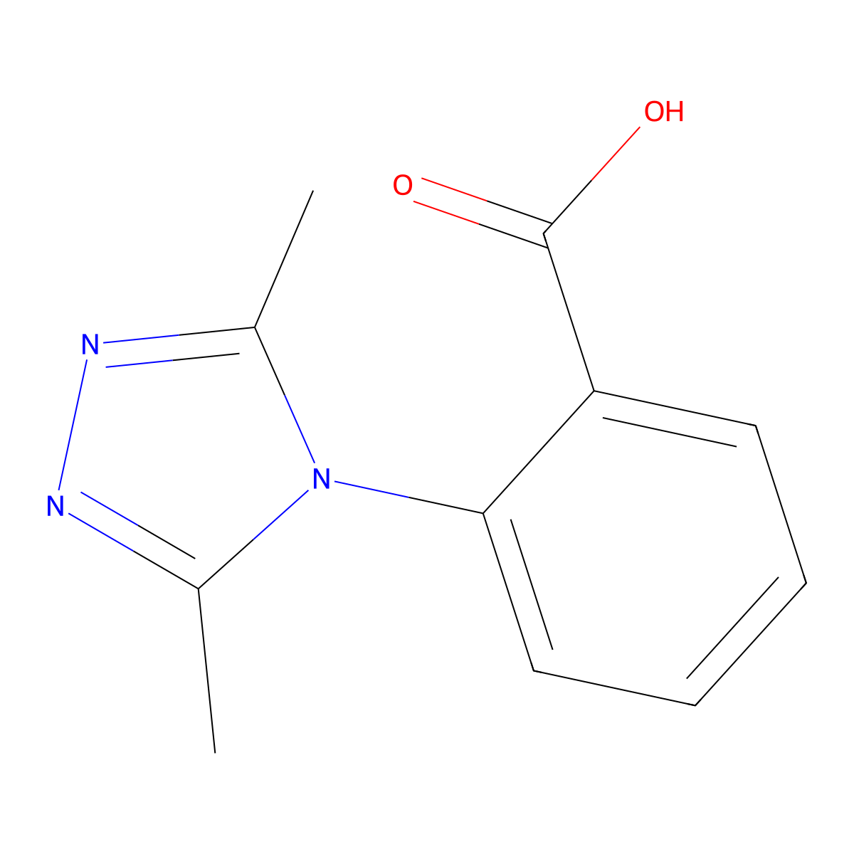 2-(3,5-dimethyl-4H-1,2,4-triazol-4-yl)benzoic acid molecular structure, CAS 25380-38-5