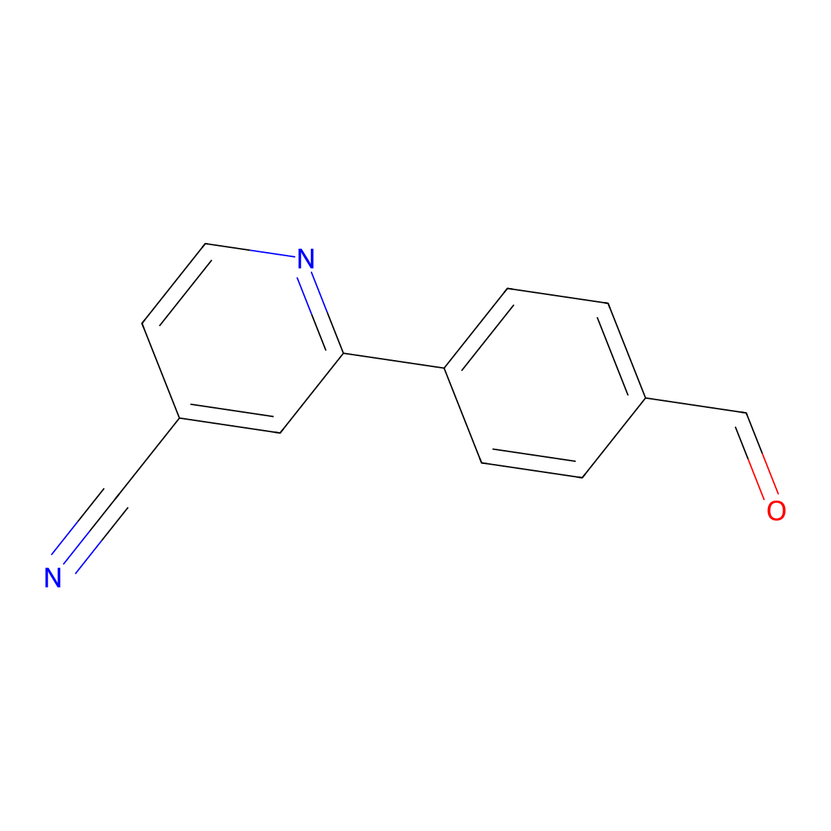 2-(4-Formylphenyl)isonicotinonitrile molecular structure, CAS 253801-11-5
