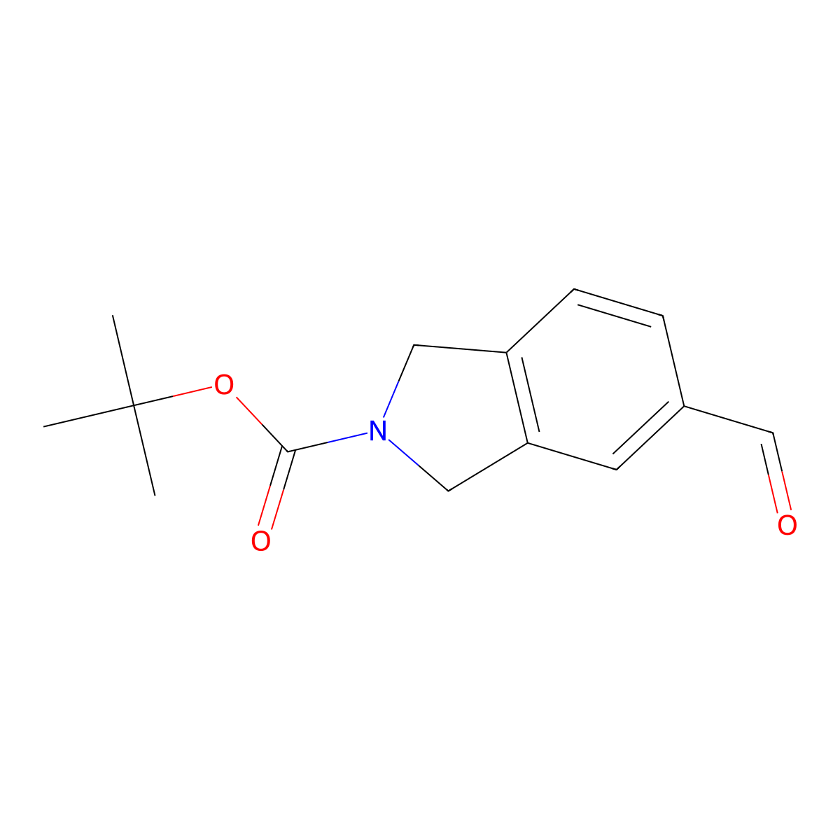 tert-butyl 5-formyl-2,3-dihydro-1H-isoindole-2-carboxylate molecular structure, CAS 253801-15-9