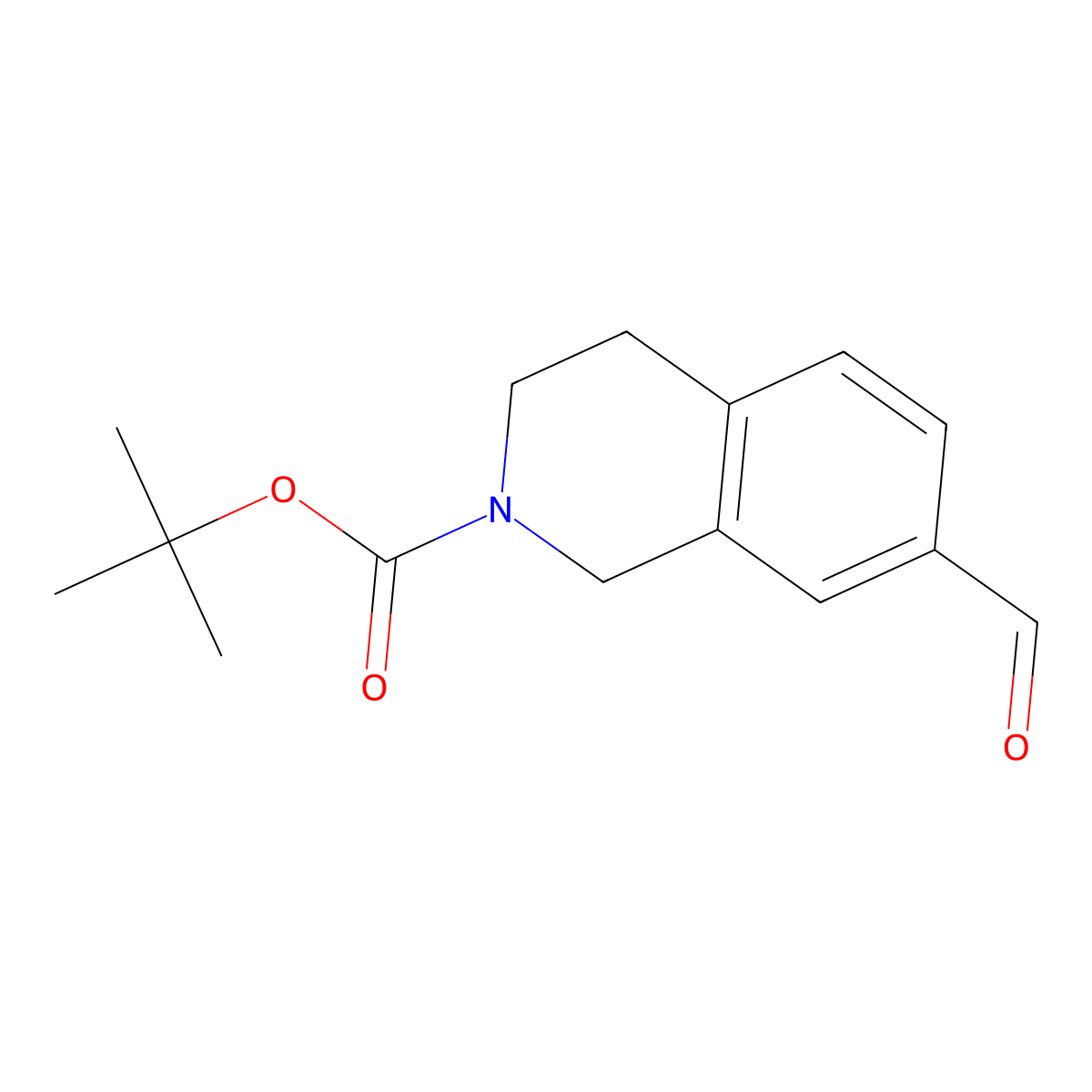 Tert-butyl 7-formyl-1,2,3,4-tetrahydroisoquinoline-2-carboxylate molecular structure, CAS 253801-24-0