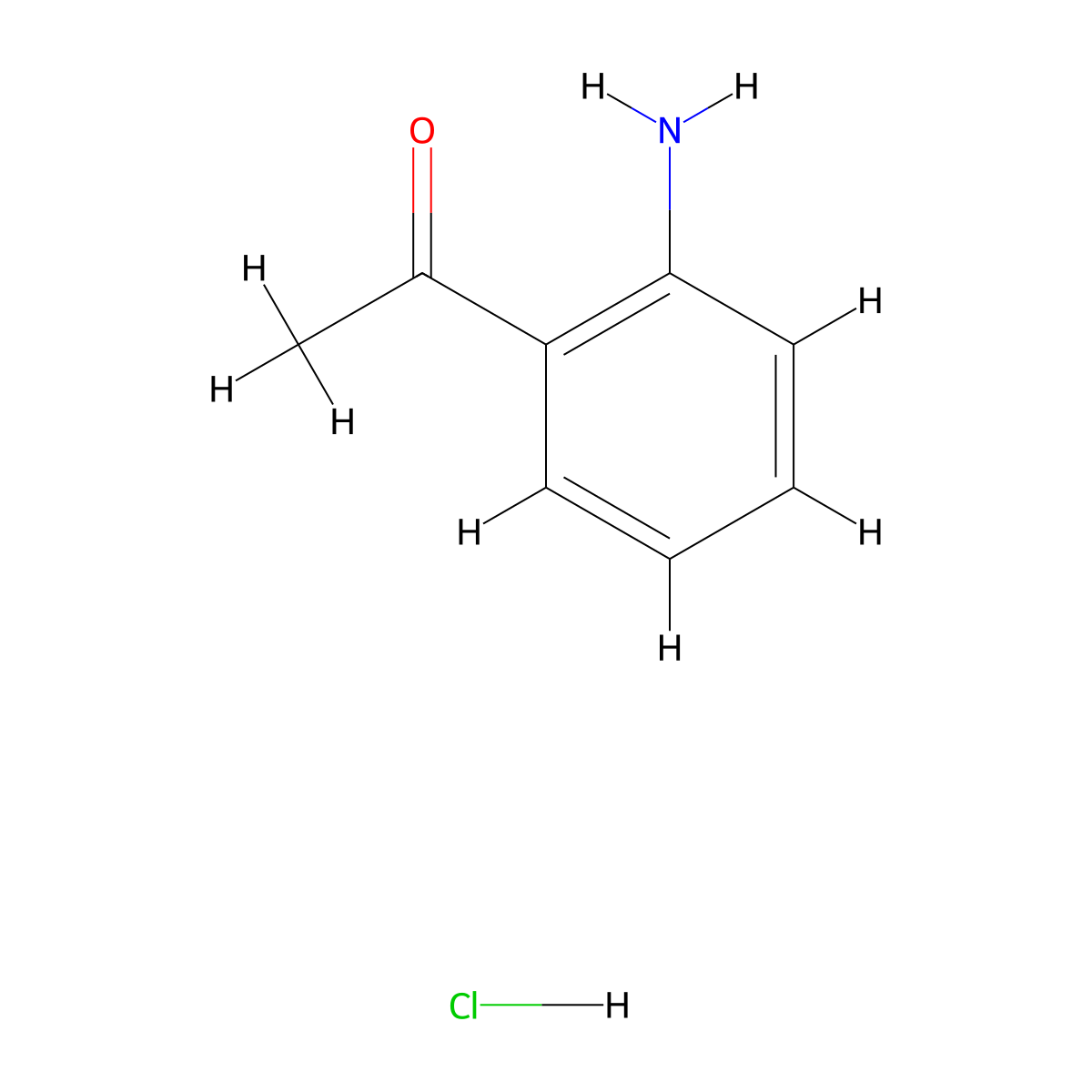 1-(2-Aminophenyl)ethan-1-one hydrochloride molecular structure, CAS 25384-14-9