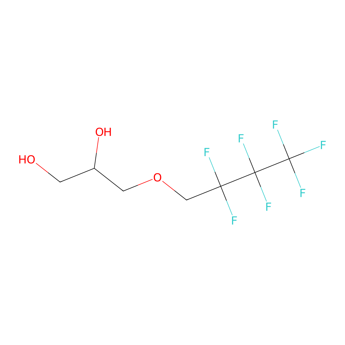 3-(1H,1H-Heptafluorobutoxy)propane-1,2-diol molecular structure, CAS 25385-72-2