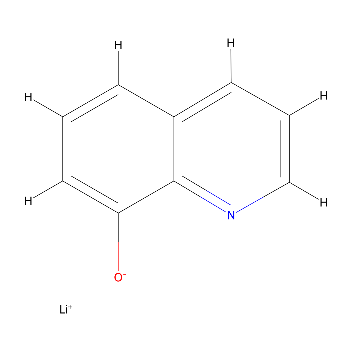 lithium quinolin-8-olate molecular structure, CAS 25387-93-3