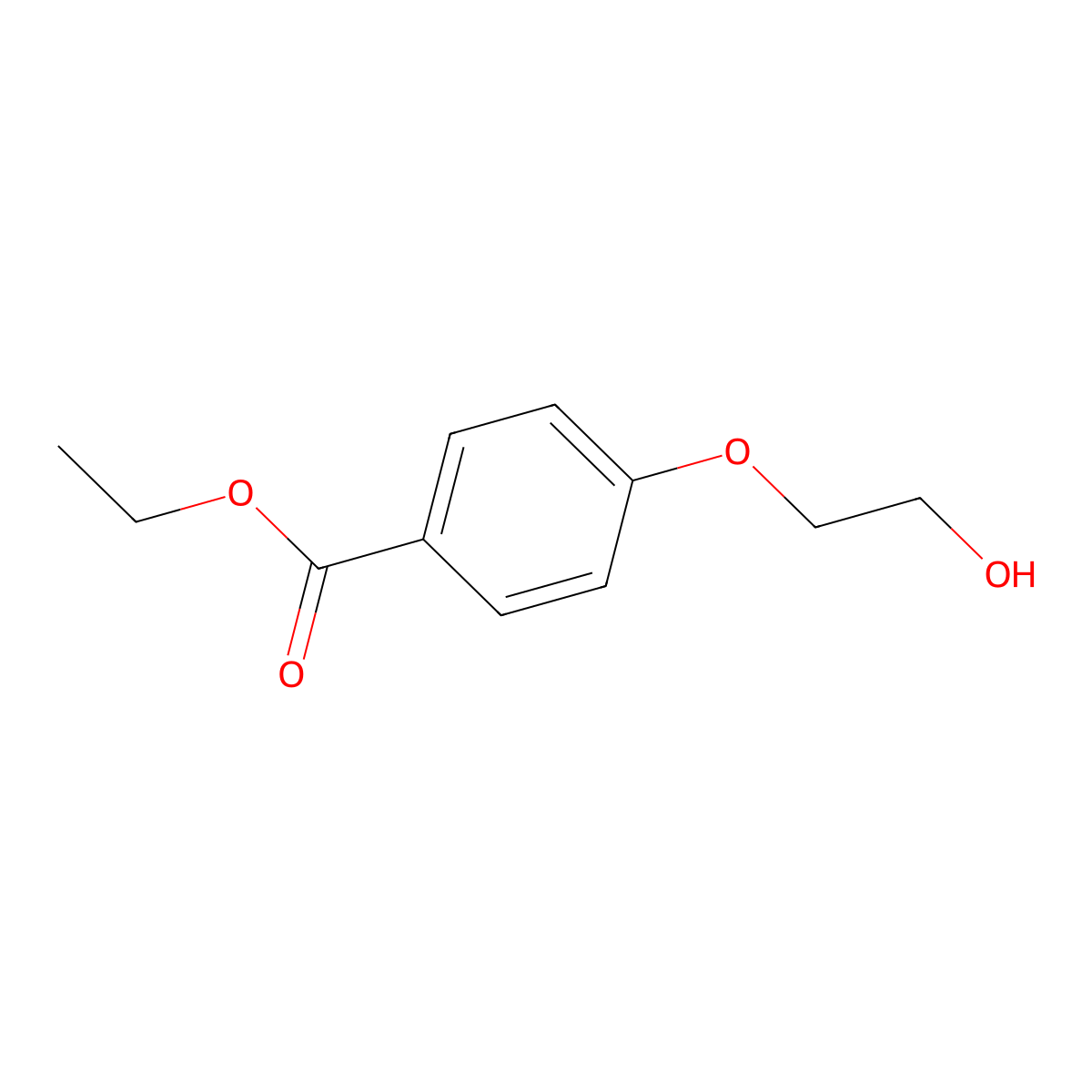 Ethyl 4-(2-hydroxyethoxy)benzoate molecular structure, CAS 25389-23-5