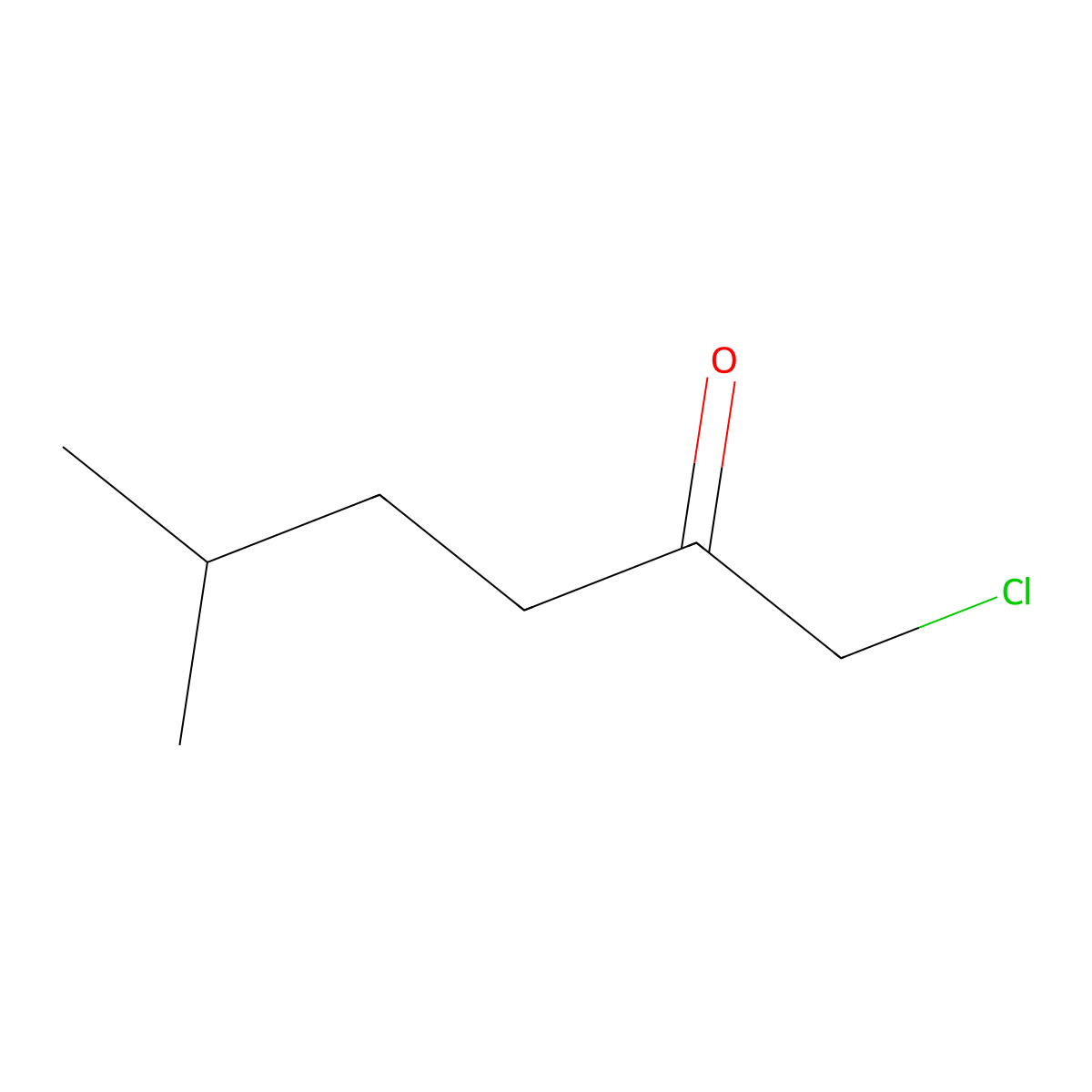 1-Chloro-5-methylhexan-2-one molecular structure, CAS 25389-38-2