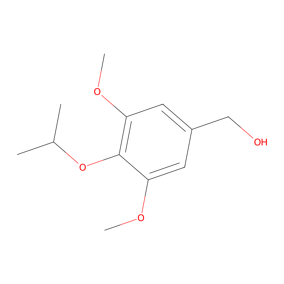 3,5-Dimethoxy-4-(1-methylethoxy)benzenemethanol molecular structure, CAS 2539-23-3