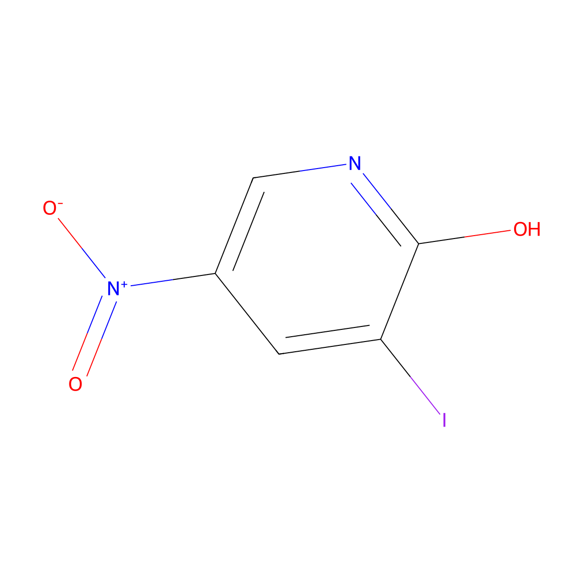 3-Iodo-5-nitro-1,2-dihydropyridin-2-one molecular structure, CAS 25391-58-6