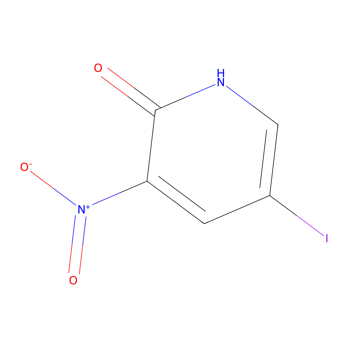 5-Iodo-3-nitropyridin-2-ol molecular structure, CAS 25391-59-7