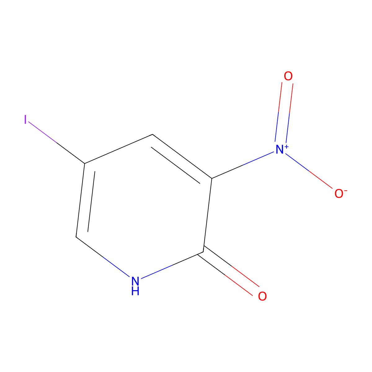 5-Iodo-3-nitropyridin-2-ol molecular structure, CAS 25391-59-7
