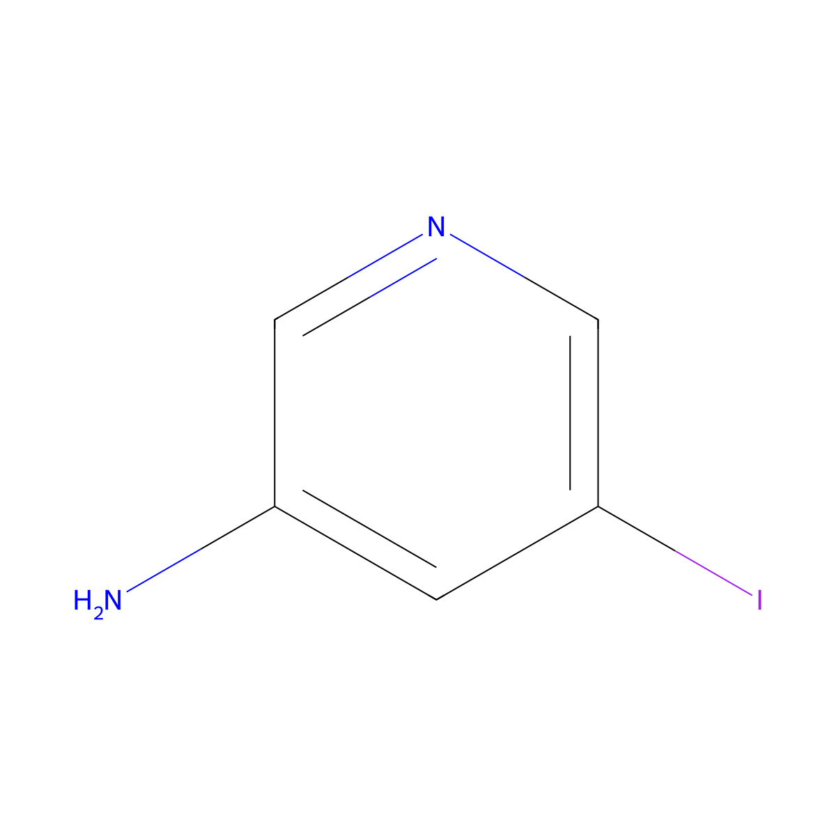5-Iodo-pyridin-3-ylamine molecular structure, CAS 25391-66-6