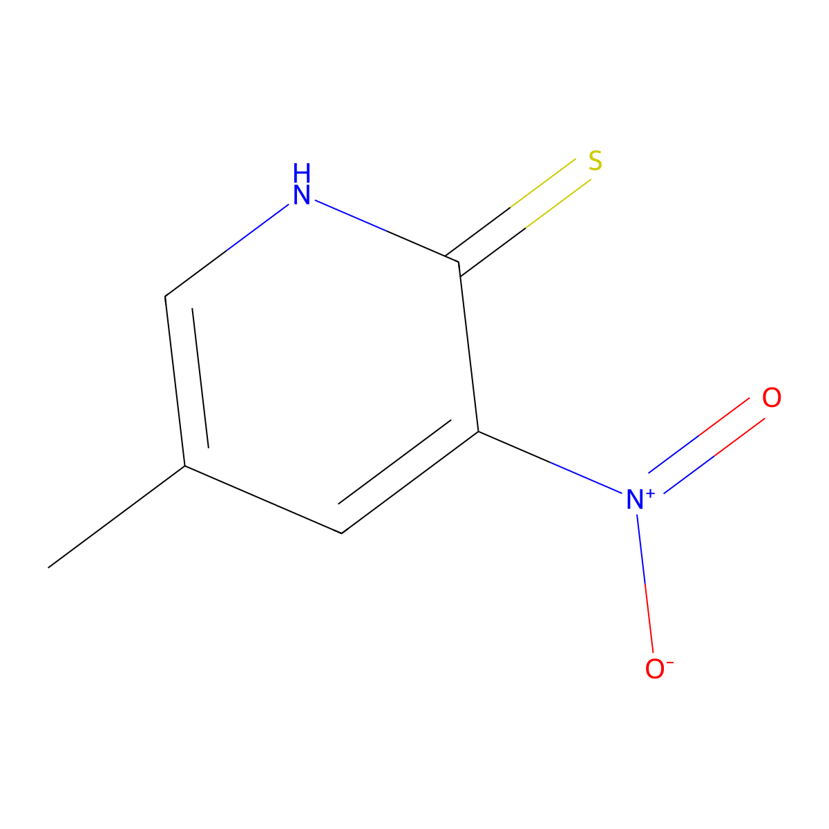 5-Methyl-3-nitro-pyridine-2-thiol molecular structure, CAS 25391-74-6