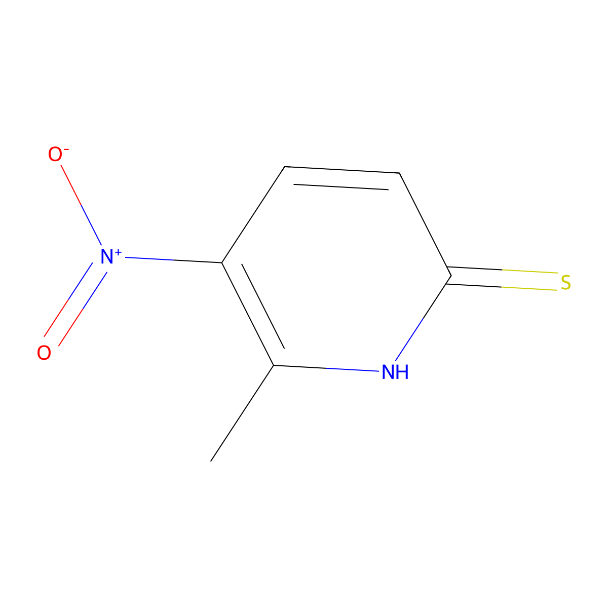 6-Methyl-5-nitro-2-pyridinethiol molecular structure, CAS 25391-81-5