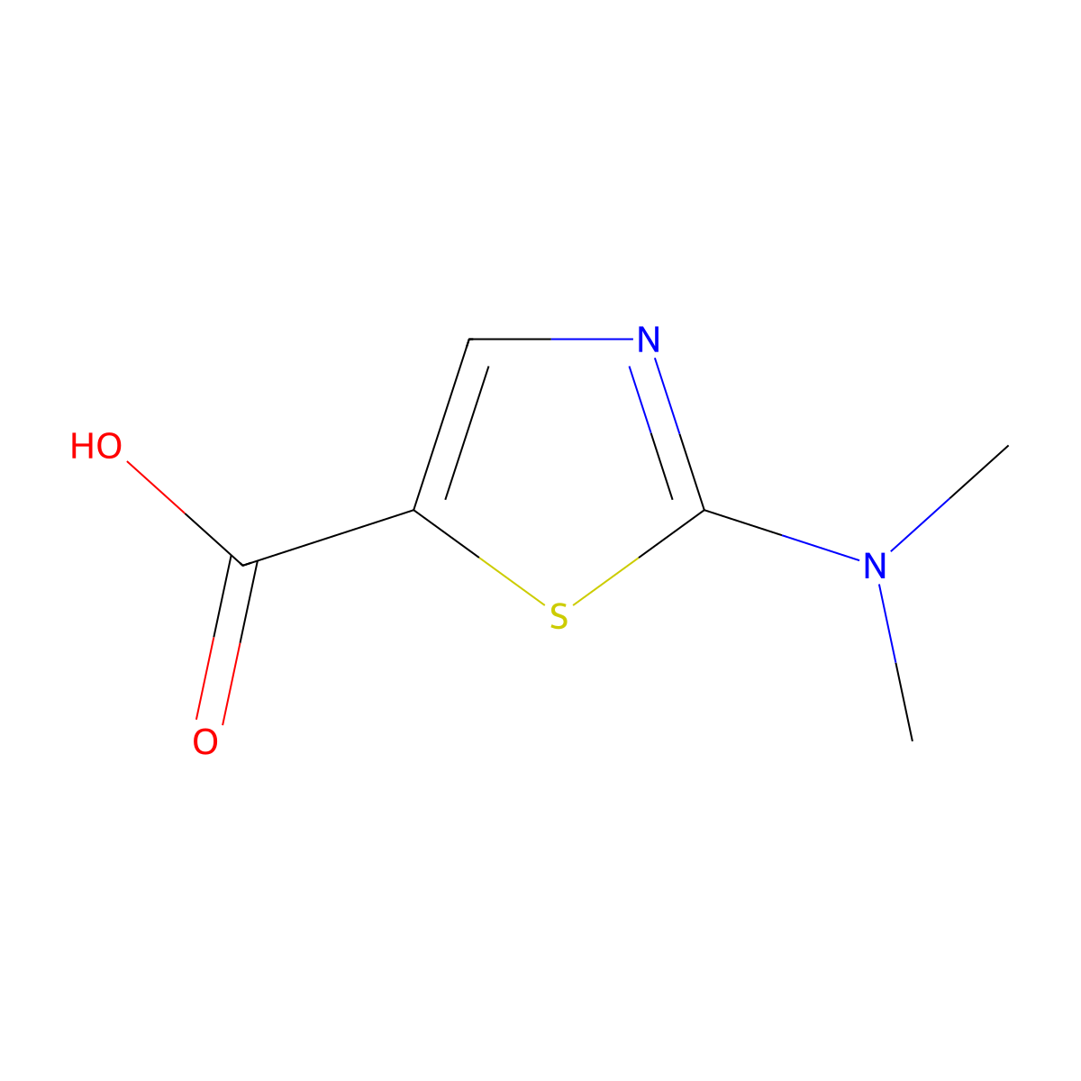 2-(Dimethylamino)-1,3-thiazole-5-carboxylic acid molecular structure, CAS 25391-92-8