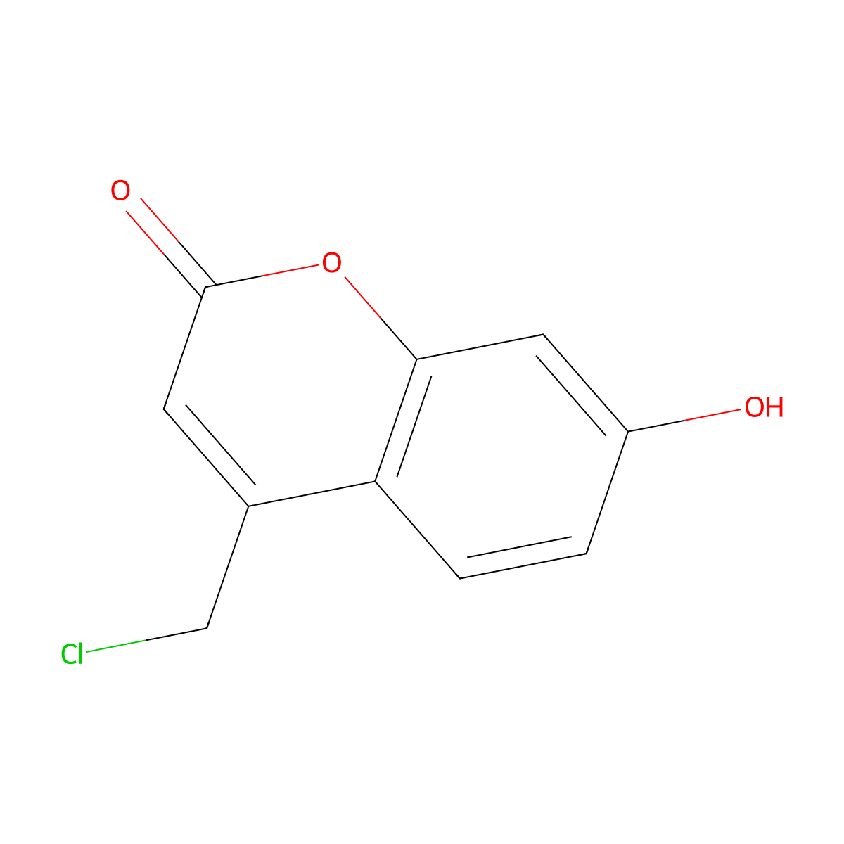 4-(chloromethyl)-7-hydroxy-2H-chromen-2-one molecular structure, CAS 25392-41-0