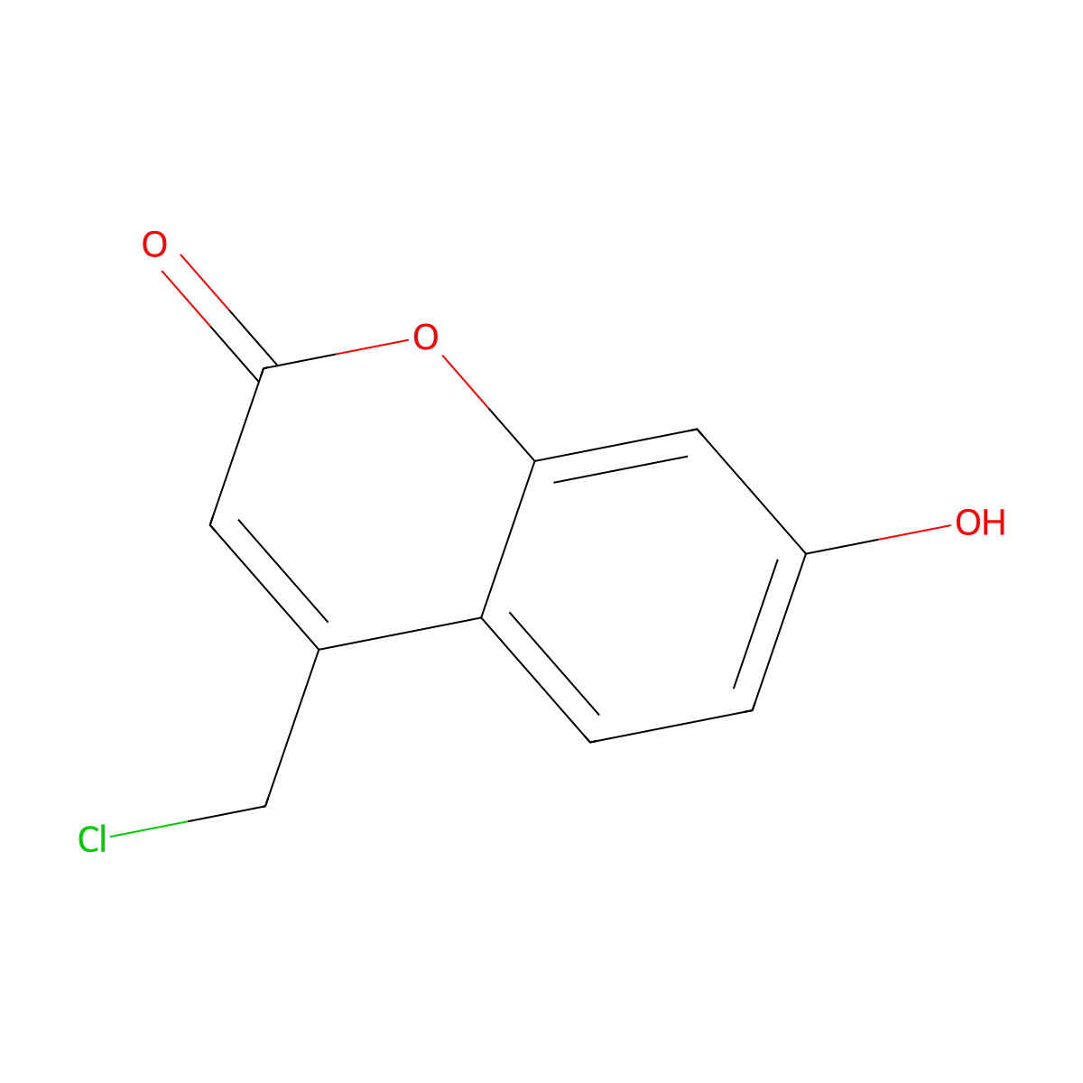 4-(chloromethyl)-7-hydroxy-2H-chromen-2-one molecular structure, CAS 25392-41-0
