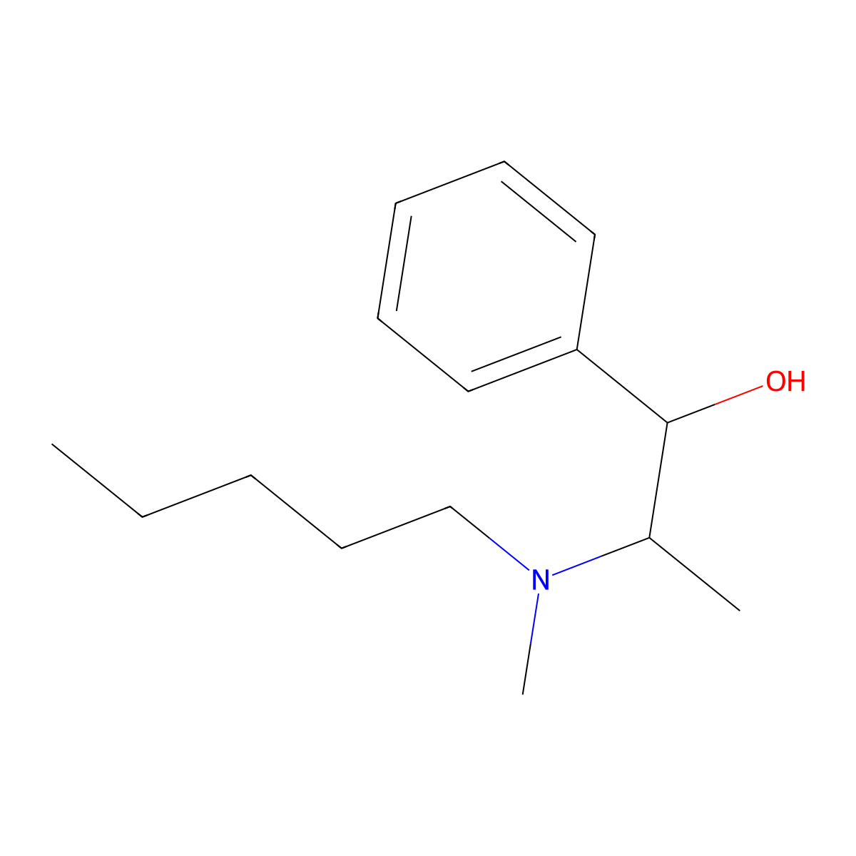 alpha-[1-(Methylpentylamino)ethyl]-benzyl alcohol molecular structure, CAS 25394-37-0