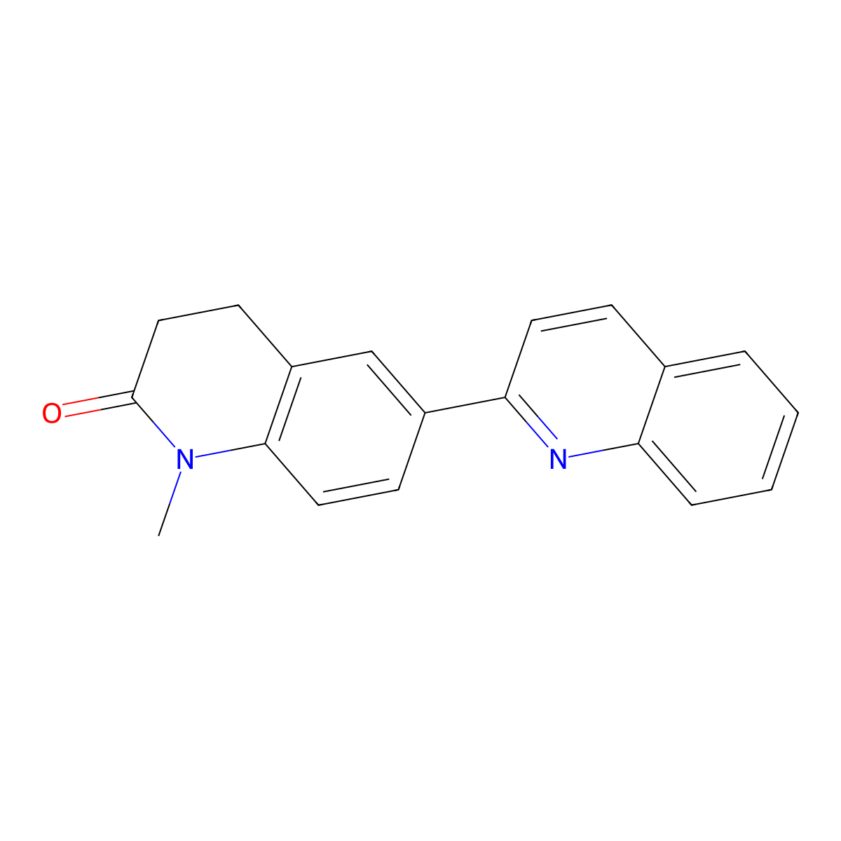 1-Methyl-6-quinolin-2-yl-3,4-dihydroquinolin-2-one molecular structure, CAS 2539541-66-5