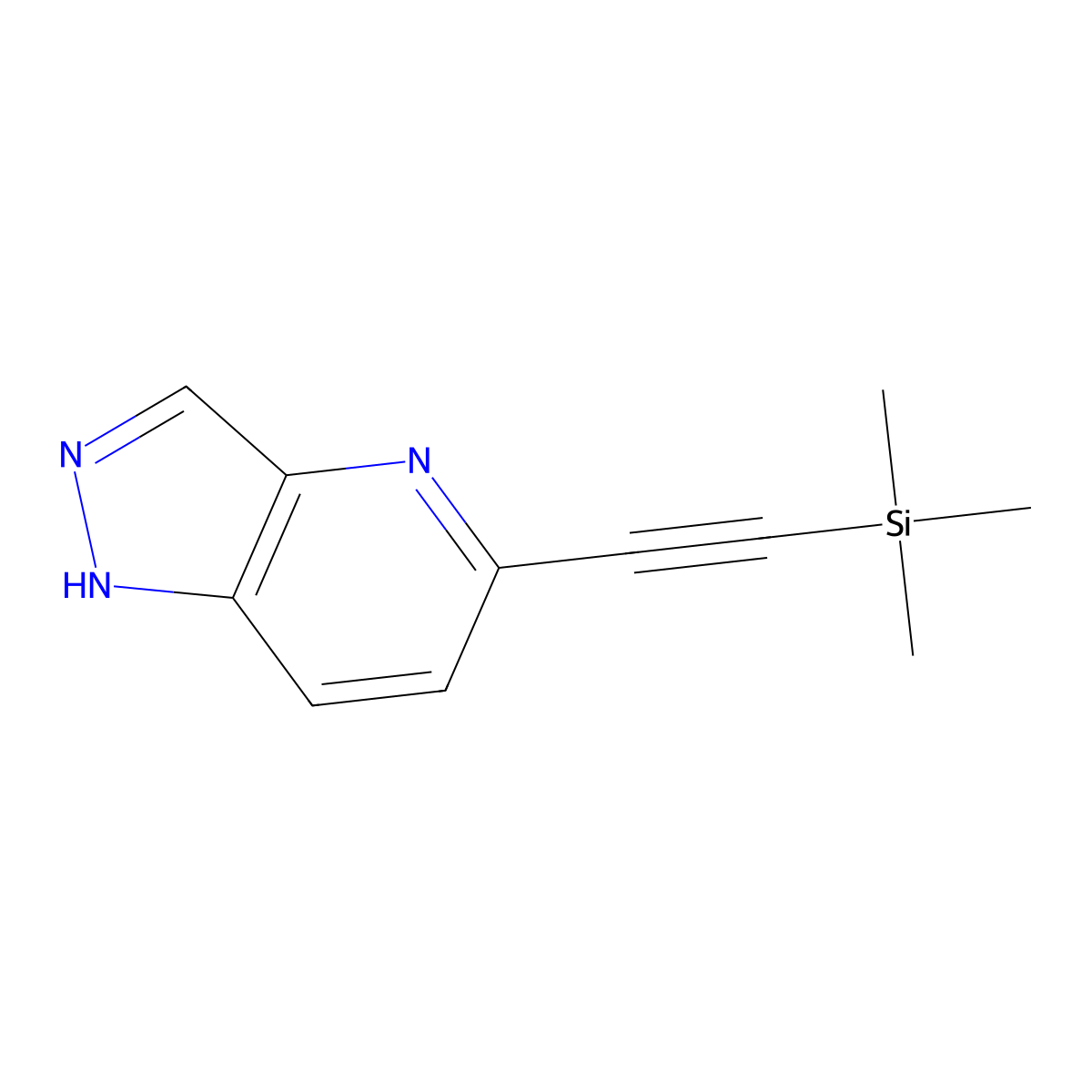 5-((trimethylsilyl)ethynyl)-1H-pyrazolo[4,3-b]pyridine molecular structure, CAS 2539967-45-6