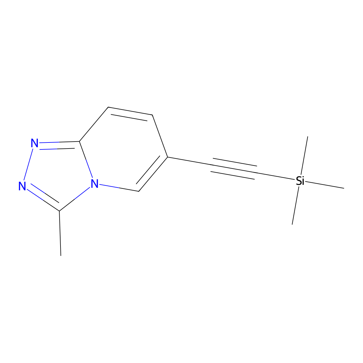 3-Methyl-6-((trimethylsilyl)ethynyl)-[1,2,4]triazolo[4,3-a]pyridine molecular structure, CAS 2539967-79-6