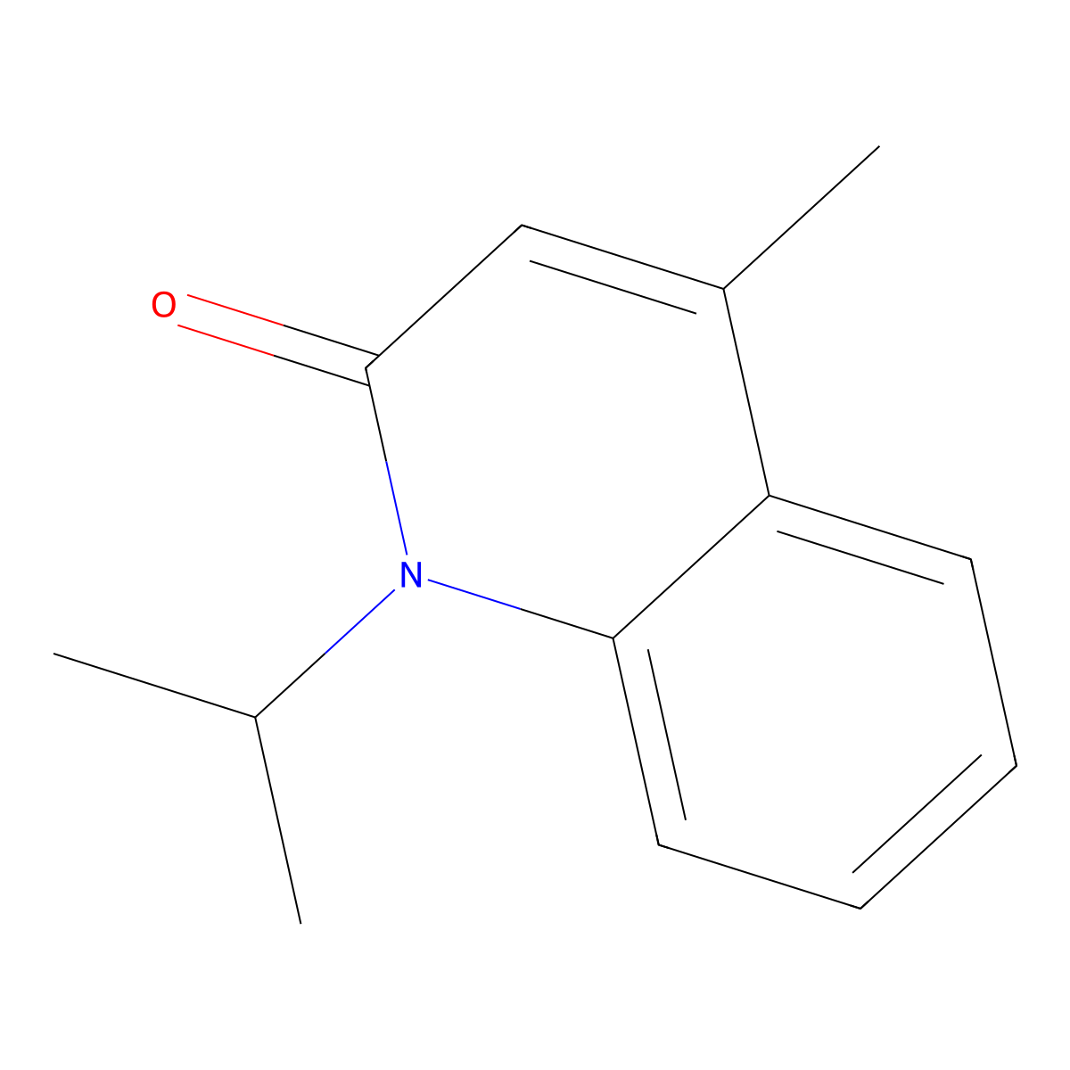 1-isopropyl-4-methyl-2(1H)-quinolinone molecular structure, CAS 2540-20-7