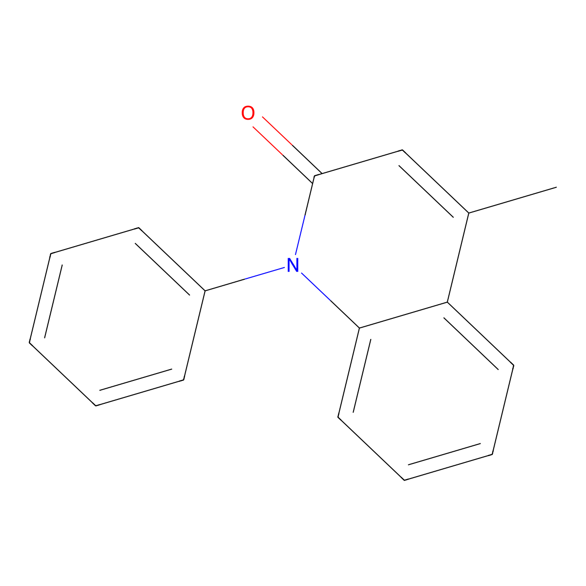 4-Methyl-1-phenyl-2(1H)-quinolone molecular structure, CAS 2540-30-9