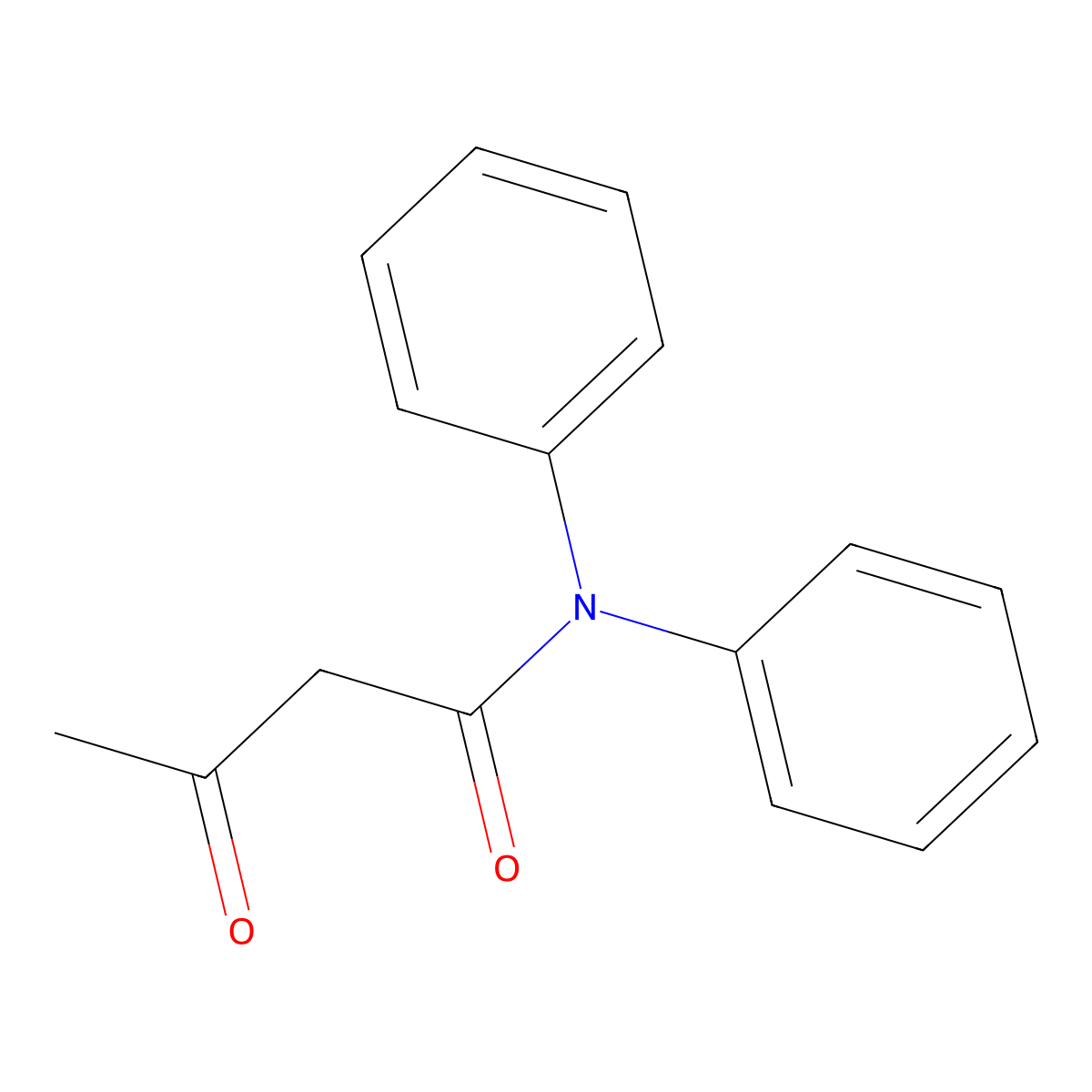 3-Oxo-N,N-diphenylbutanamide molecular structure, CAS 2540-31-0