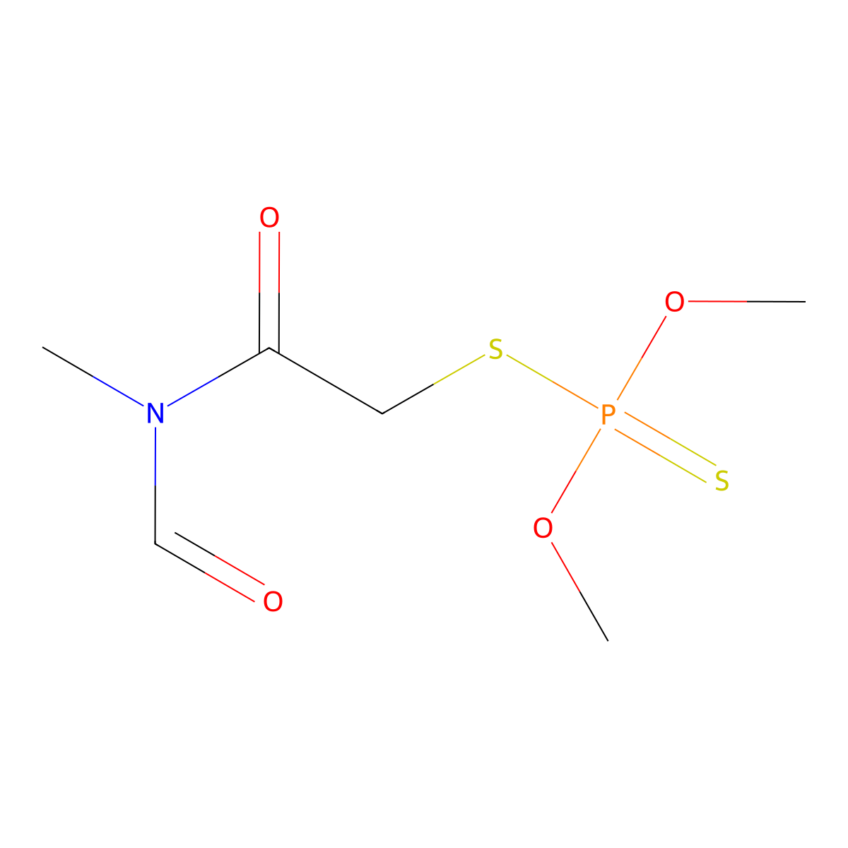 Formothion molecular structure, CAS 2540-82-1