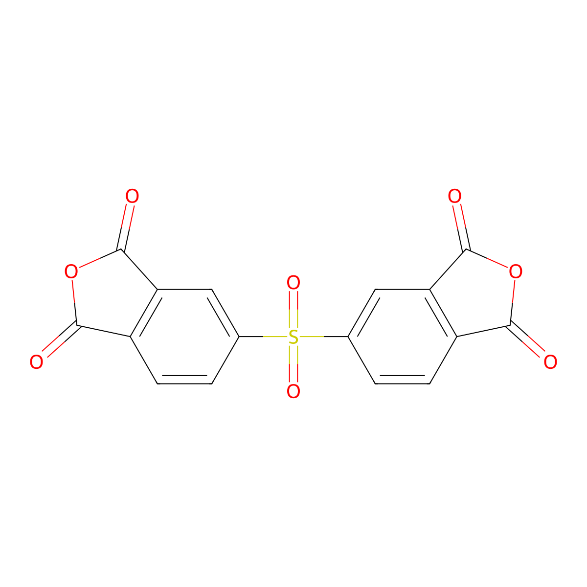 3,3',4,4'-Diphenyl sulfone tetracarboxylic dianhydride molecular structure, CAS 2540-99-0