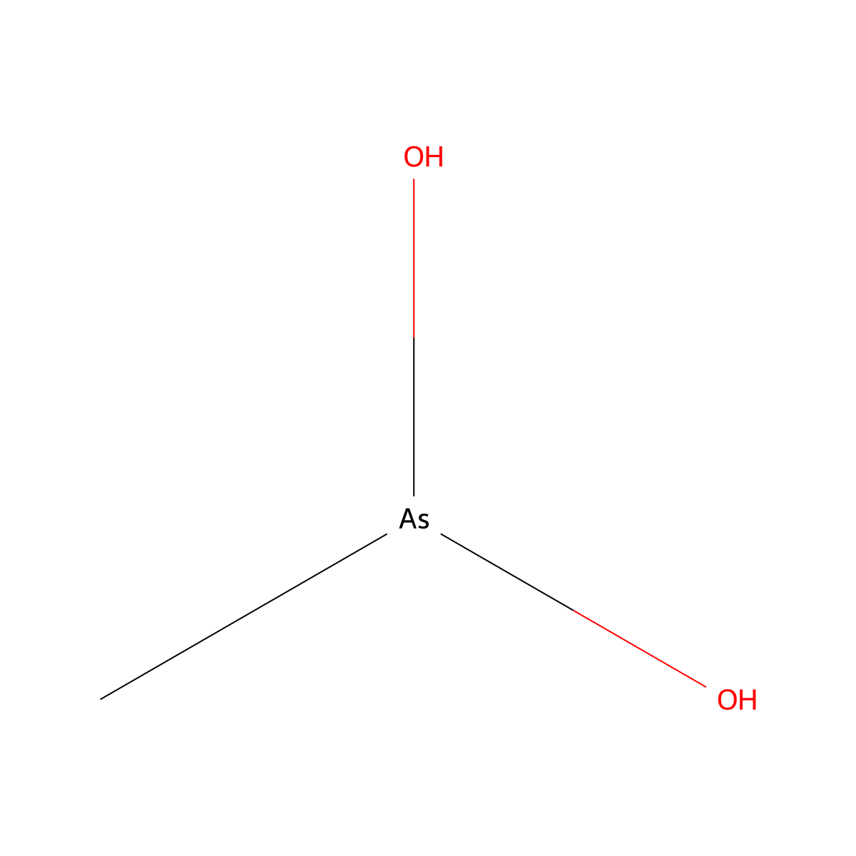 Methylarsonous acid molecular structure, CAS 25400-23-1