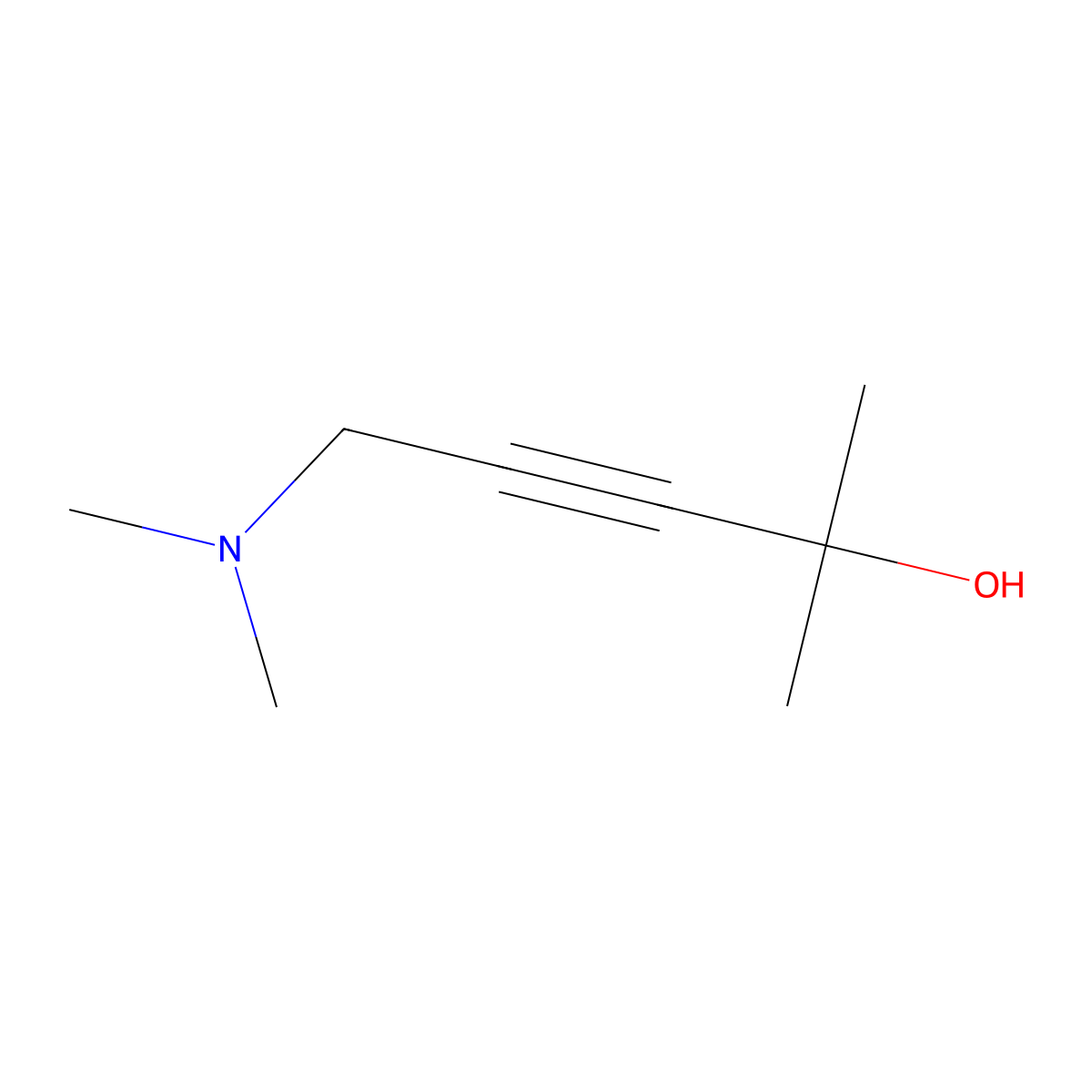 5-Dimethylamino-2-methyl-3-pentyn-2-ol molecular structure, CAS 25400-83-3