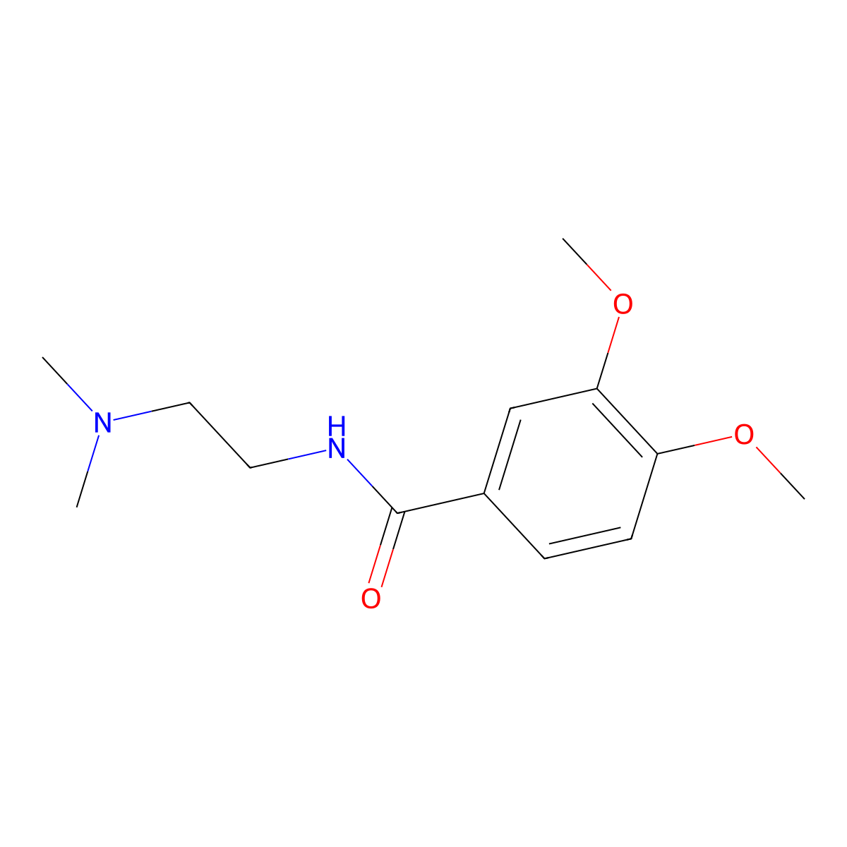N-[2-(dimethylamino)ethyl]-3,4-dimethoxybenzamide molecular structure, CAS 25403-50-3