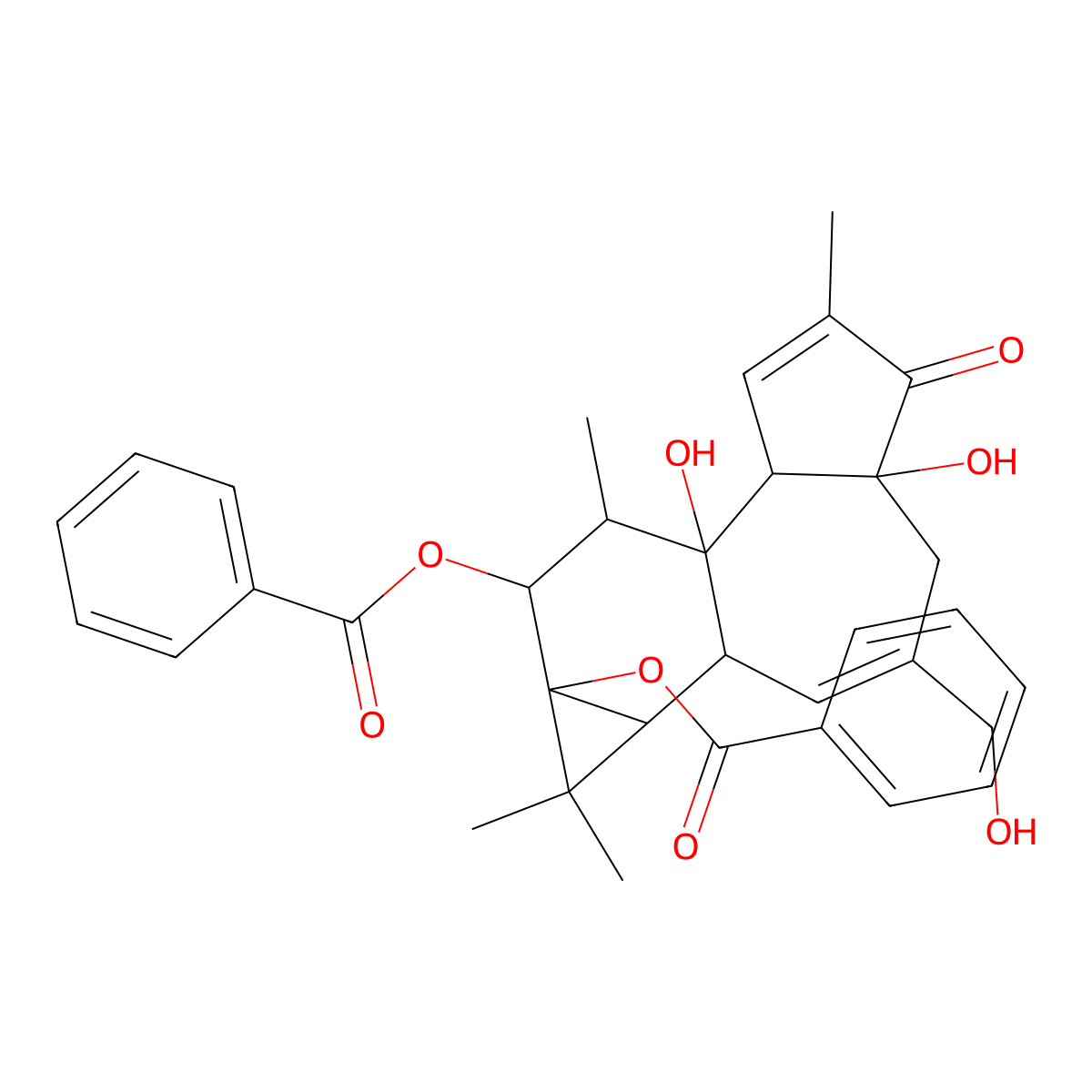Phorbol 12,13-dibenzoate molecular structure, CAS 25405-85-0