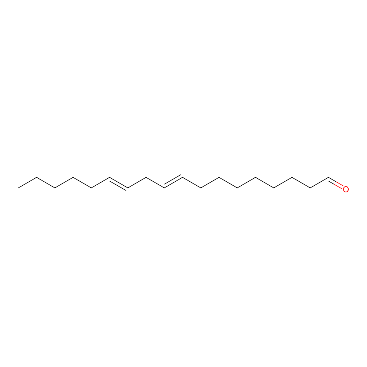 Octadeca-9,12-dienal molecular structure, CAS 2541-61-9