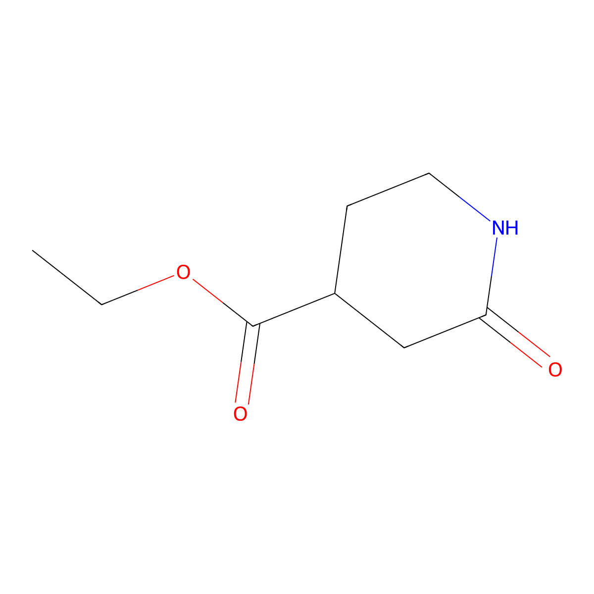 Ethyl 2-oxopiperidine-4-carboxylate molecular structure, CAS 25410-09-7