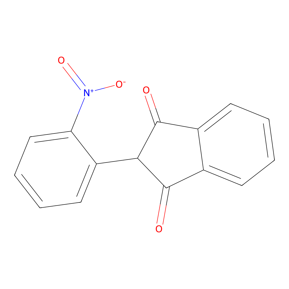 2-(2-Nitrophenyl)-1H-indene-1,3(2H)-dione molecular structure, CAS 25410-98-4