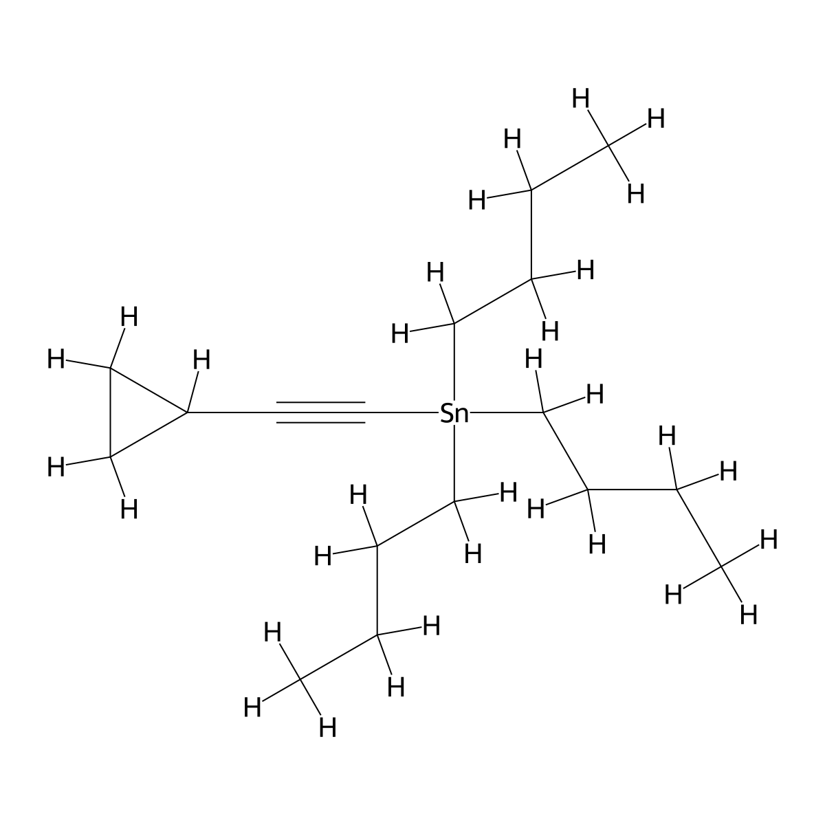 Tributyl(2-cyclopropylethynyl)stannane molecular structure, CAS 254108-69-5