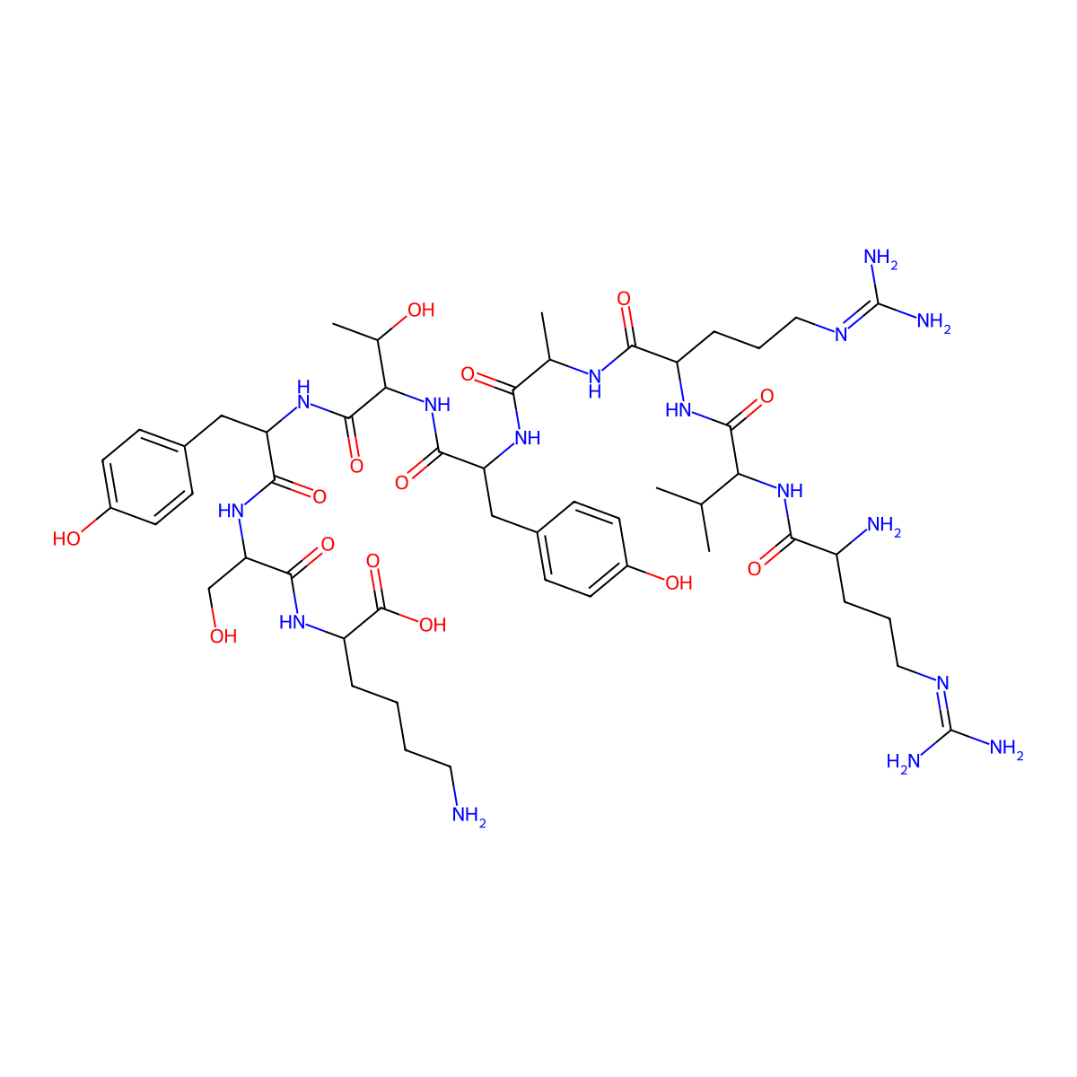 H-Arg-Val-Arg-Ala-Tyr-Thr-Tyr-Ser-Lys-OH molecular structure, CAS 254110-79-7