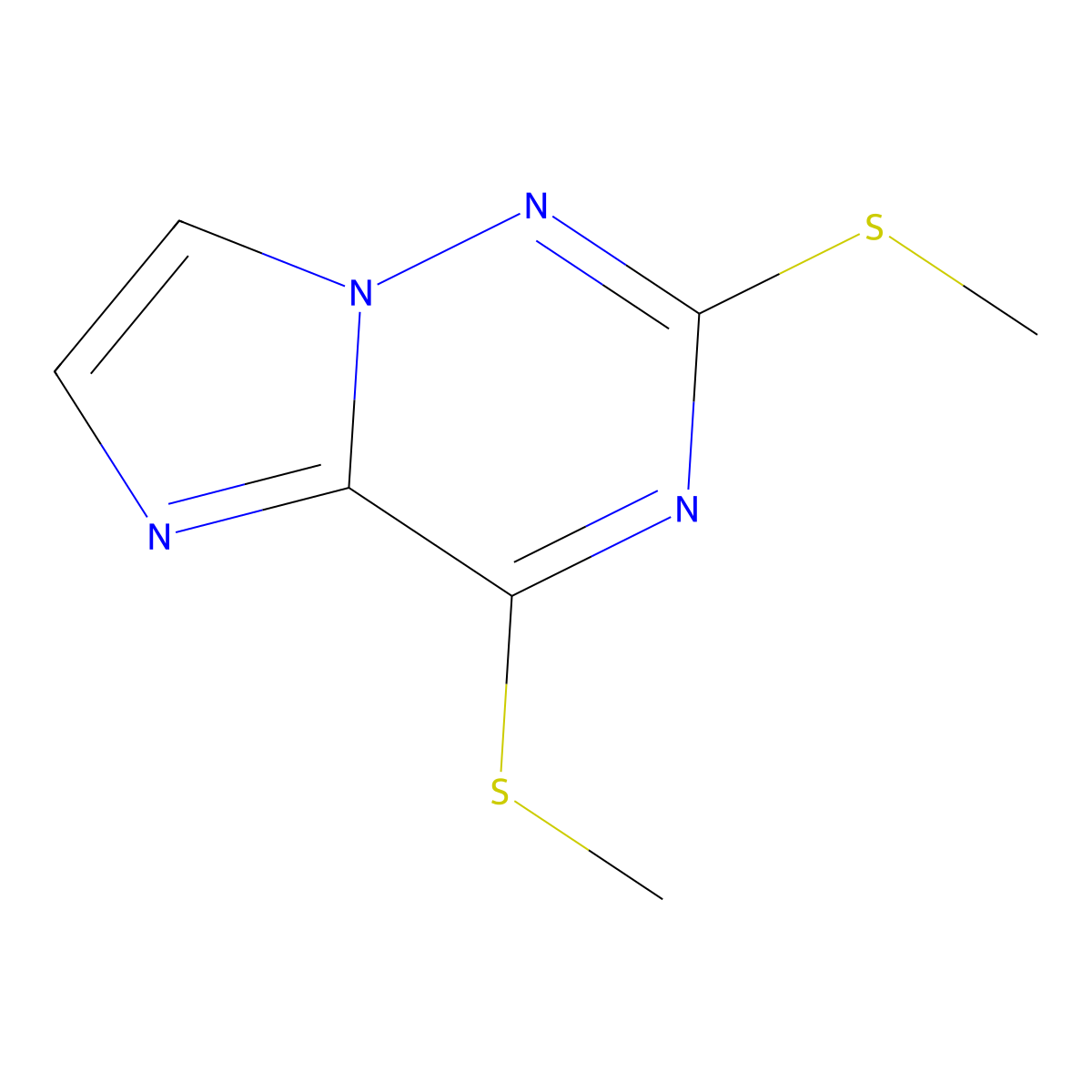 2,4-Bis(methylthio)imidazo[2,1-f][1,2,4]triazine molecular structure, CAS 254114-39-1