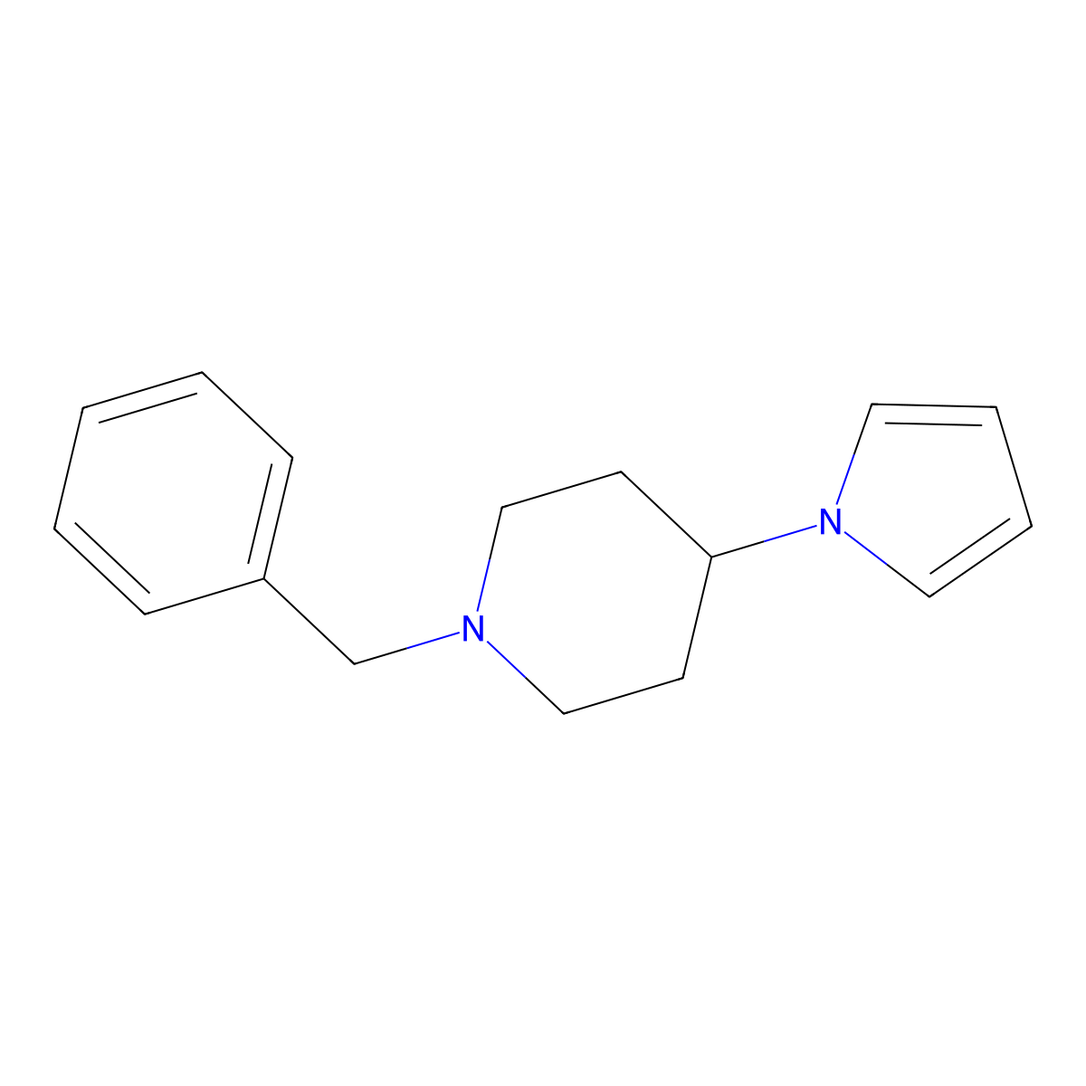 1-benzyl-4-(1H-pyrrol-1-yl)piperidine molecular structure, CAS 254115-91-8