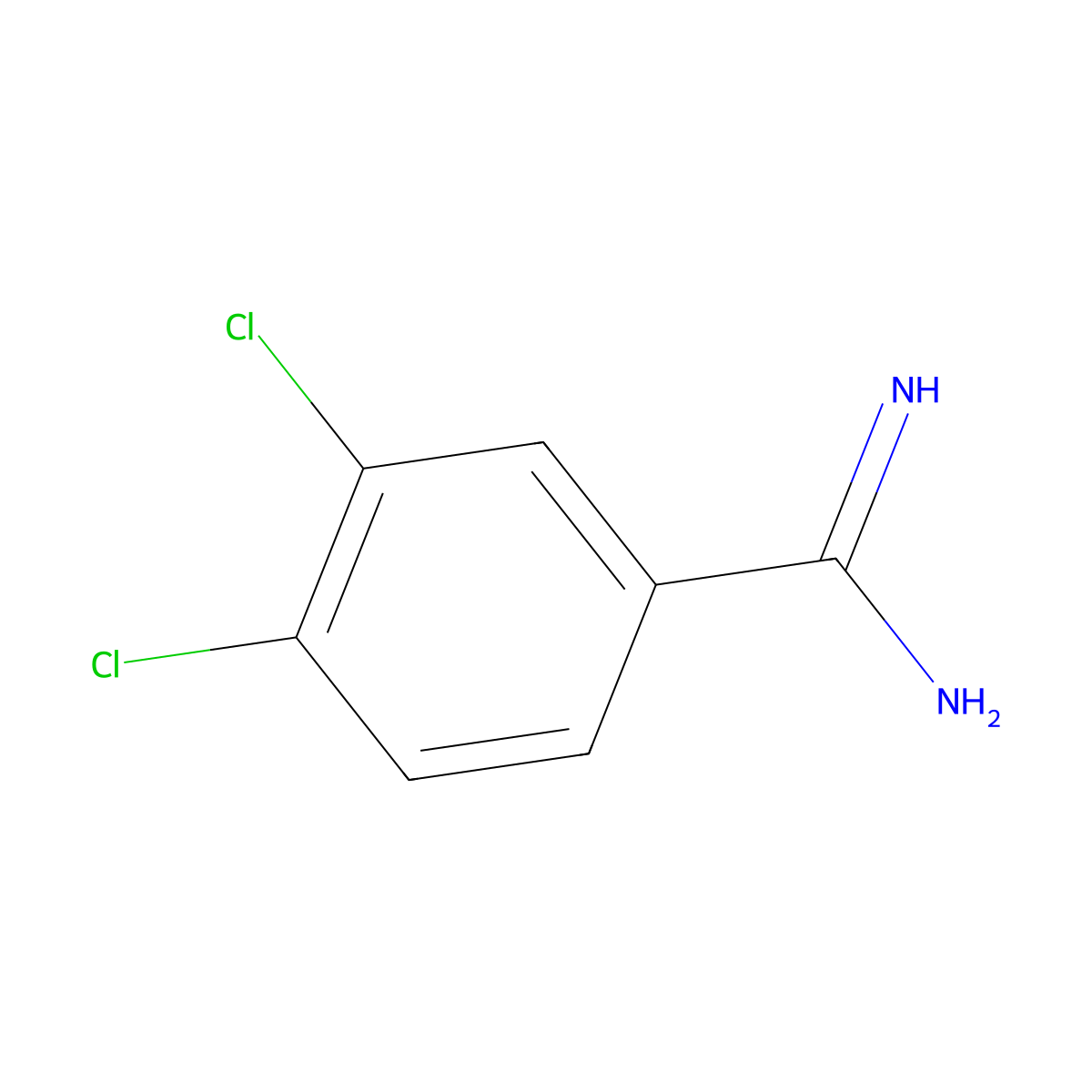 3,4-Dichlorobenzamidine molecular structure, CAS 25412-64-0