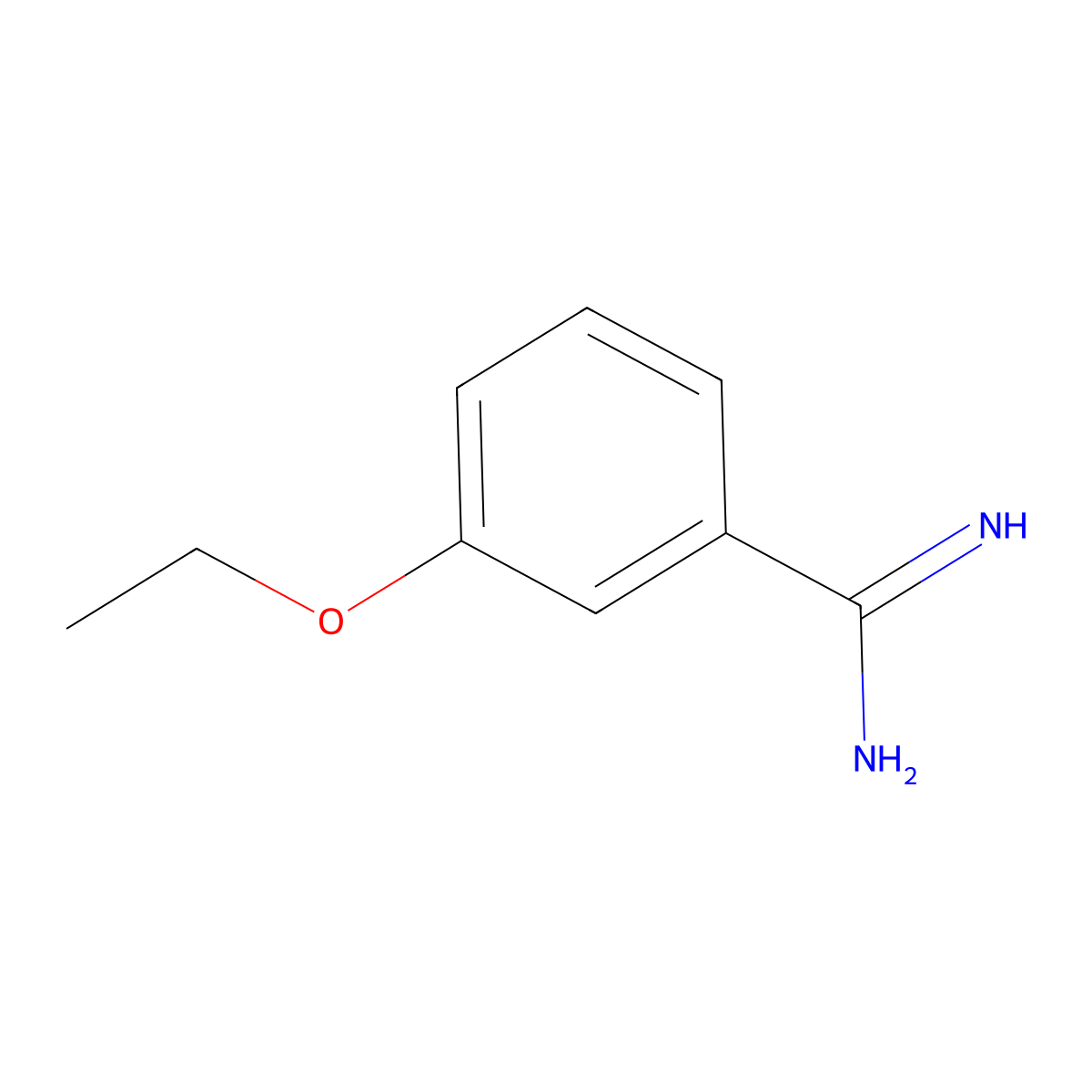 3-Ethoxybenzene-1-carboximidamide molecular structure, CAS 25412-70-8