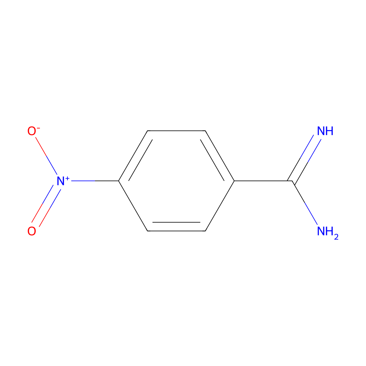 4-Nitrobenzamidine molecular structure, CAS 25412-75-3
