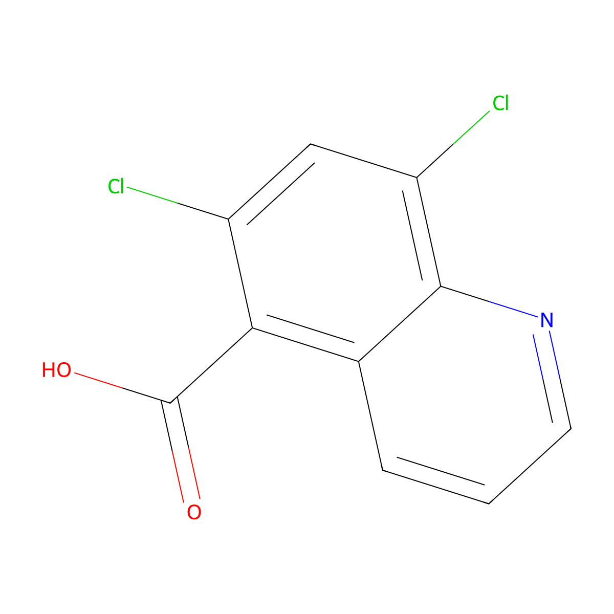 6,8-Dichloroquinoline-5-carboxylic acid molecular structure, CAS 25413-20-1