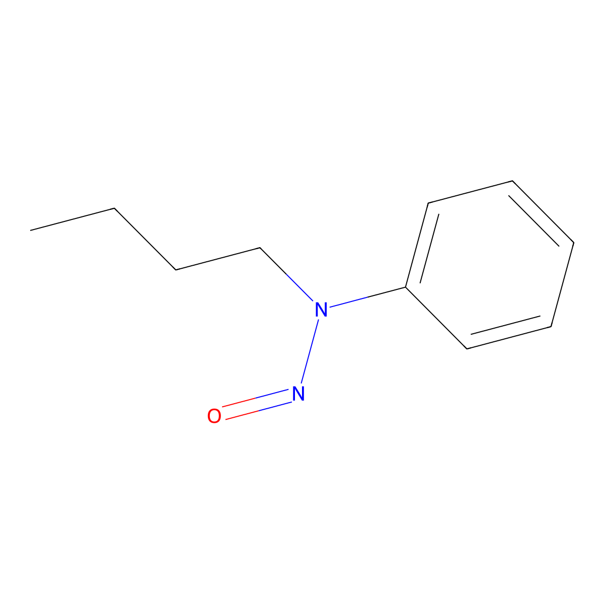 N-butyl-N-nitrosoaniline molecular structure, CAS 25413-69-8