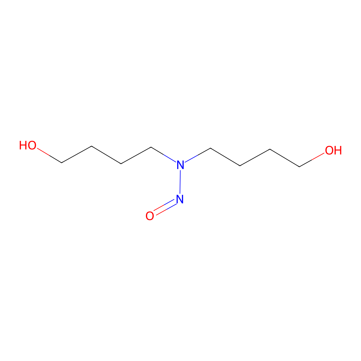 N,N-Bis(4-hydroxybutyl)nitrosamine molecular structure, CAS 25413-74-5
