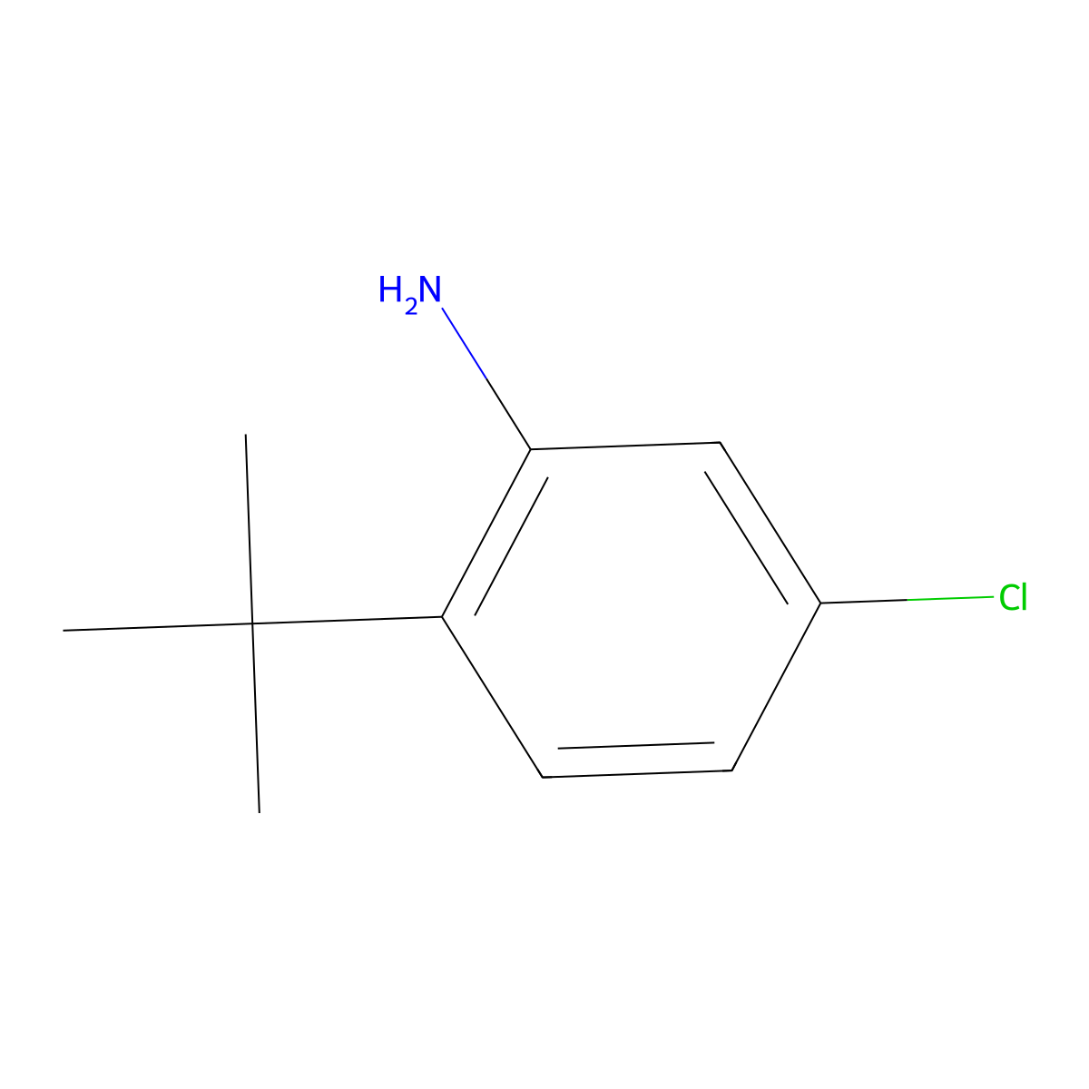 2-Tert-butyl-5-chloroaniline molecular structure, CAS 25414-78-2