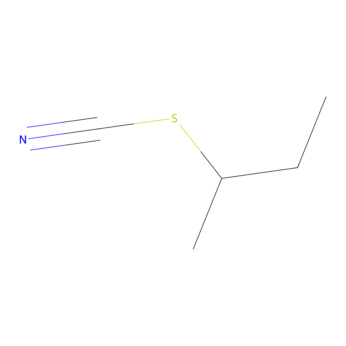 2-Butyl thiocyanate molecular structure, CAS 25414-89-5