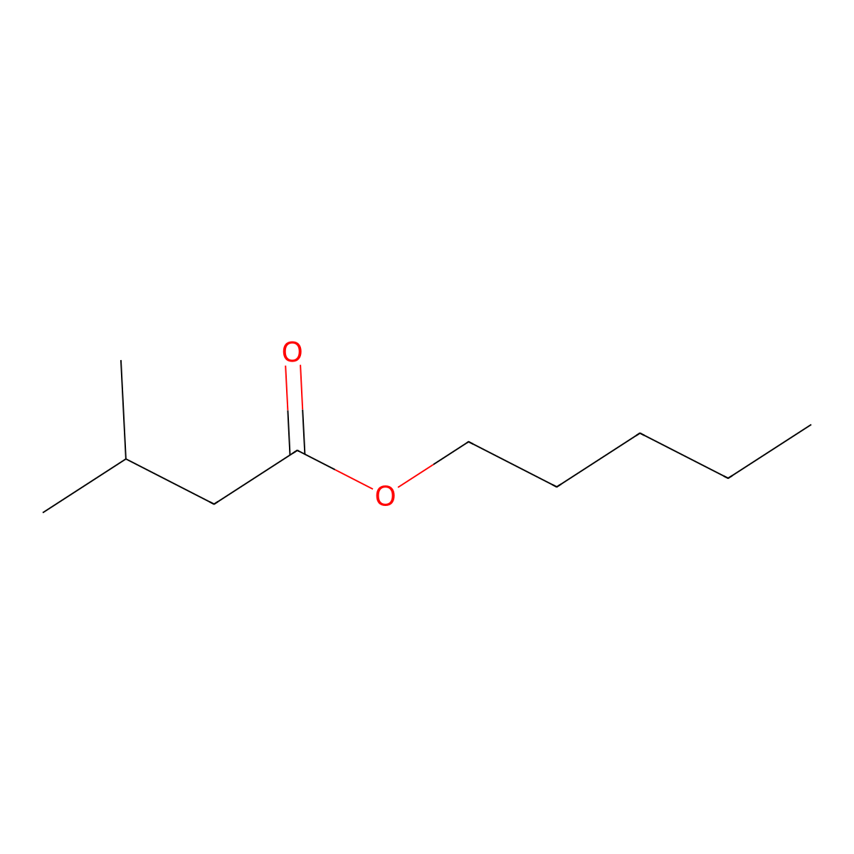 Butanoic acid, 3-methyl-, pentyl ester molecular structure, CAS 25415-62-7
