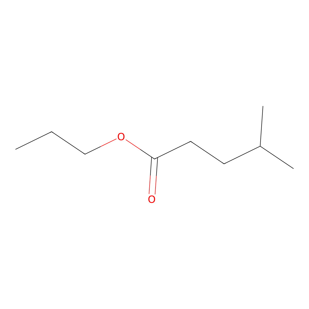 Pentanoic acid, 4-methyl-, propyl ester molecular structure, CAS 25415-68-3